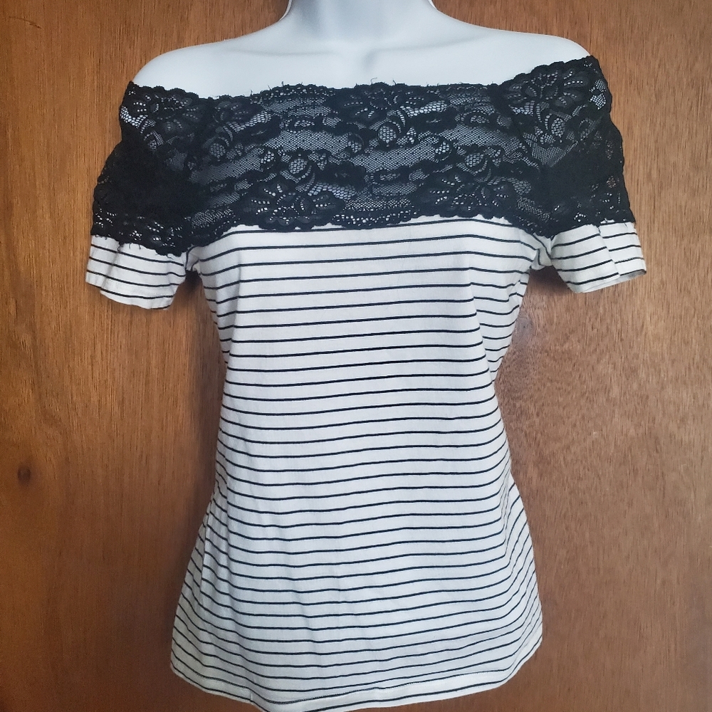 Off the shoulder lace top